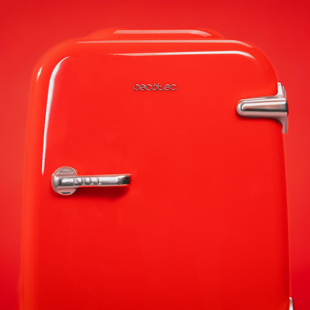 Cecotec Mini-Kühlschrank Bolero MiniCooling 4L Havanna Red, Betrieb mit 12V-220V, Kompatibel mit Auto und Wohnwagen, Kühl- und Heizfunktion, Temperaturbereich 5-65º, Einfacher Transport.