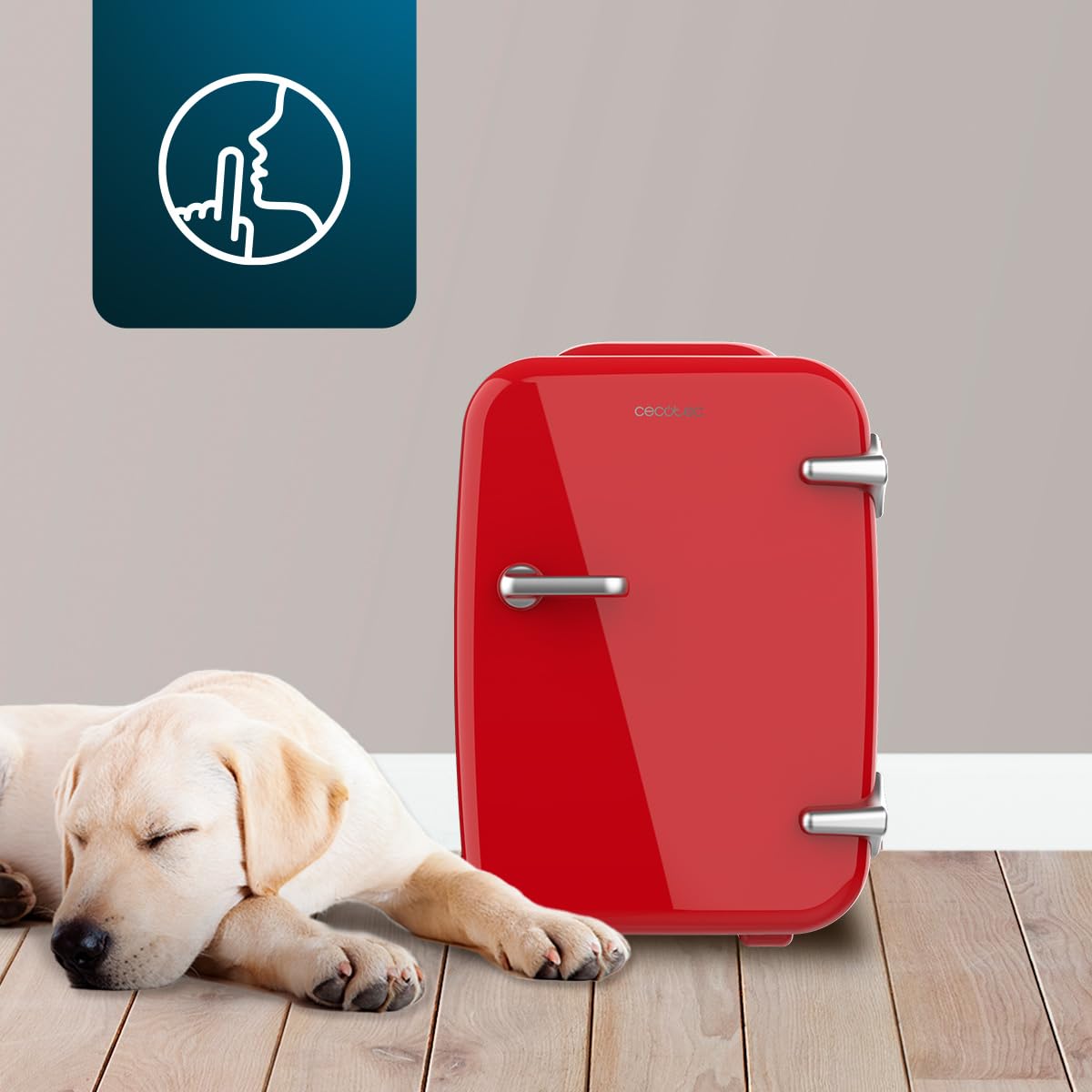 Cecotec Mini-Kühlschrank Bolero MiniCooling 4L Havanna Red, Betrieb mit 12V-220V, Kompatibel mit Auto und Wohnwagen, Kühl- und Heizfunktion, Temperaturbereich 5-65º, Einfacher Transport.