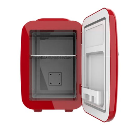 Cecotec Mini-Kühlschrank Bolero MiniCooling 4L Havanna Red, Betrieb mit 12V-220V, Kompatibel mit Auto und Wohnwagen, Kühl- und Heizfunktion, Temperaturbereich 5-65º, Einfacher Transport.