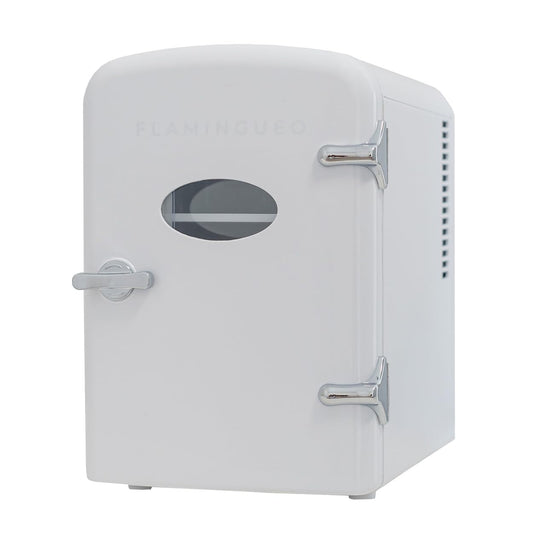 Flamingueo Mini Kühlschrank 4L - Kühlschrank Klein, 12V/220V, Funktion Kühlen und Heizen, Kleiner Kühlschrank Für Zimmer, Tischkühlschrank, Minibar