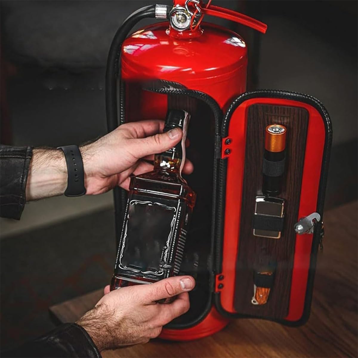 PANYIXUAN Feuerlöscher Minibar, Mobile Bar, Metal Feuerwehr Geschenke