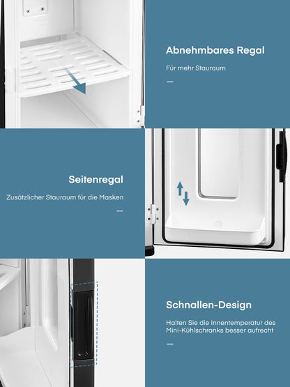 NORTHCLAN Mini Kühlschrank für Zimmer 15L, mit 220V AC/12V DC für den Auto- und Heimgebrauch, Tragbarer Kühl- und Heizkühlschrank Perfekt für Getränke, Kosmetik, Snacks, Max & Eco-Modus, Schwarz